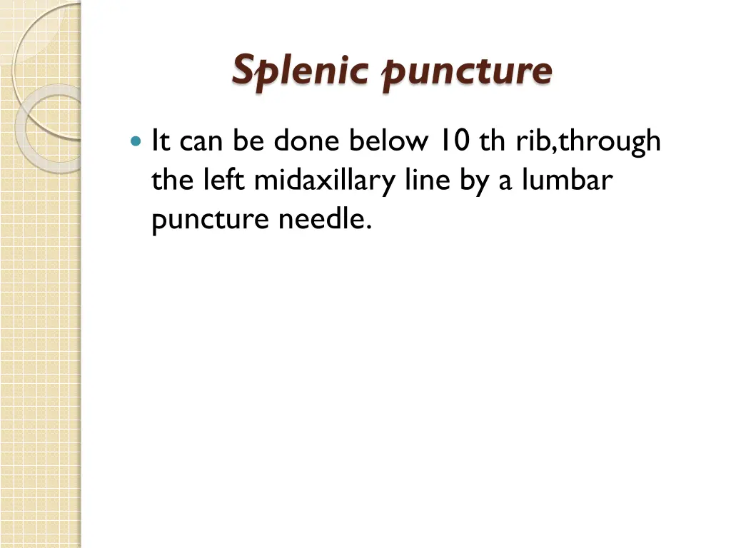 splenic puncture