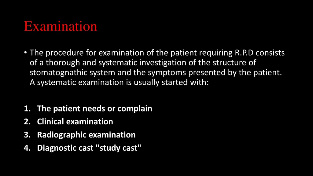 examination