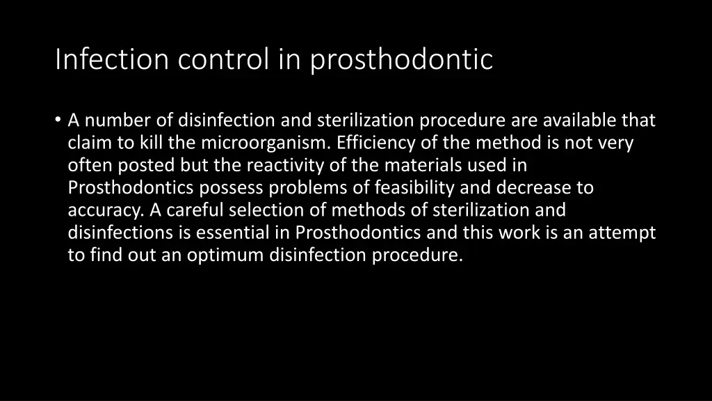 infection control in prosthodontic 1