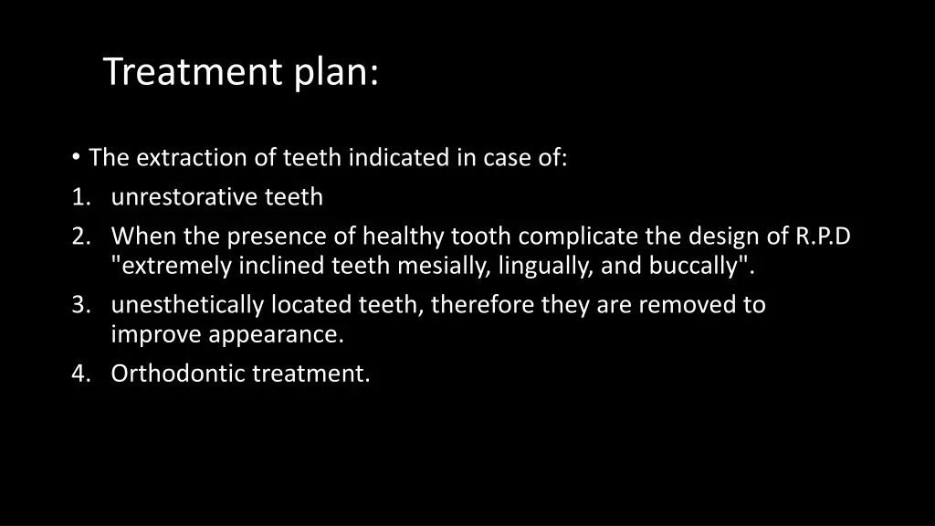 treatment plan