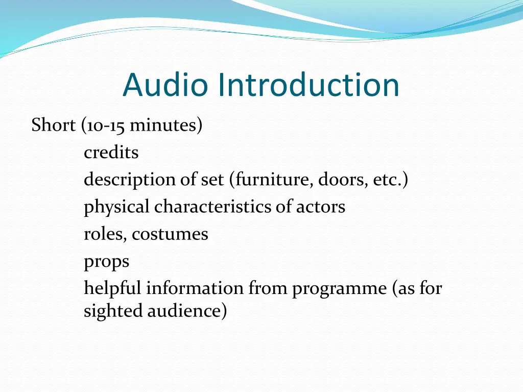 audio introduction