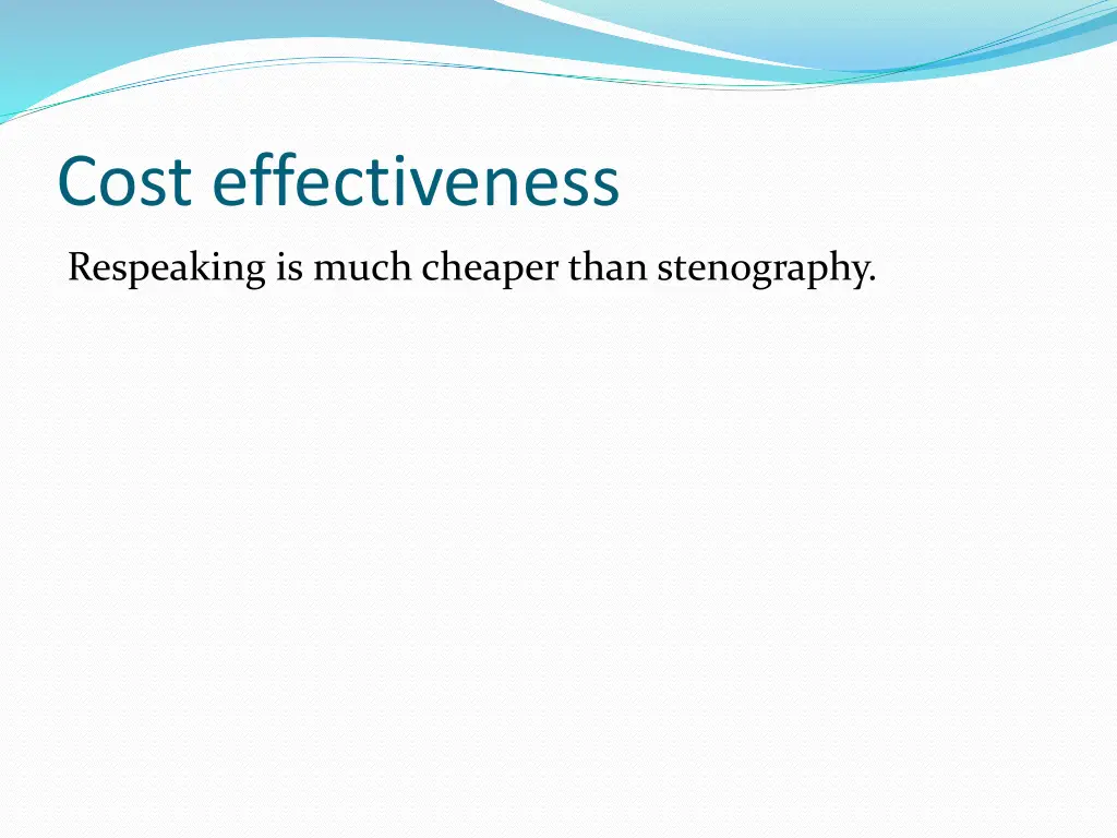 cost effectiveness