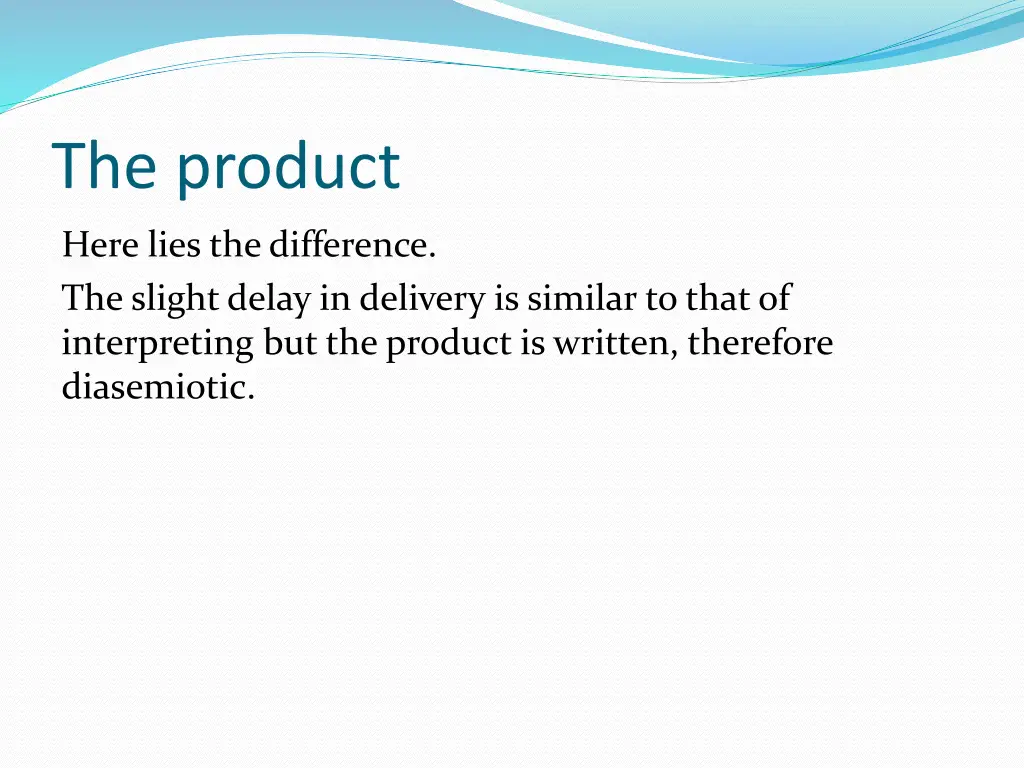 the product
