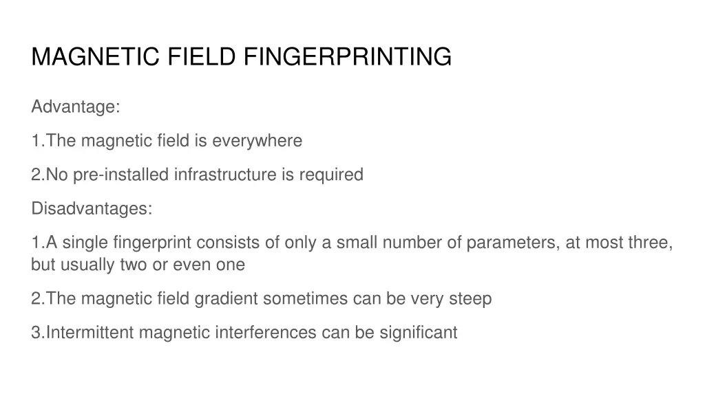 magnetic field fingerprinting 1