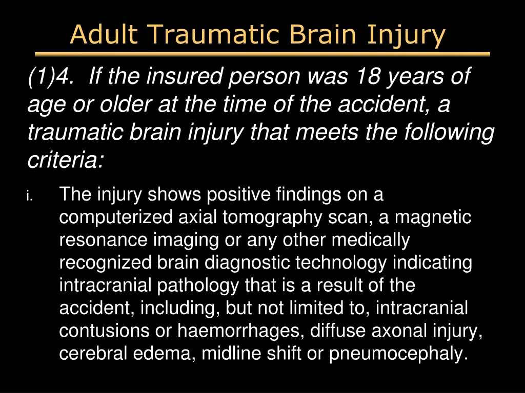 adult traumatic brain injury