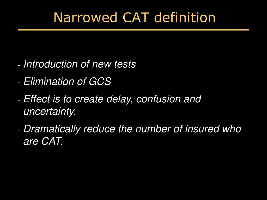 narrowed cat definition