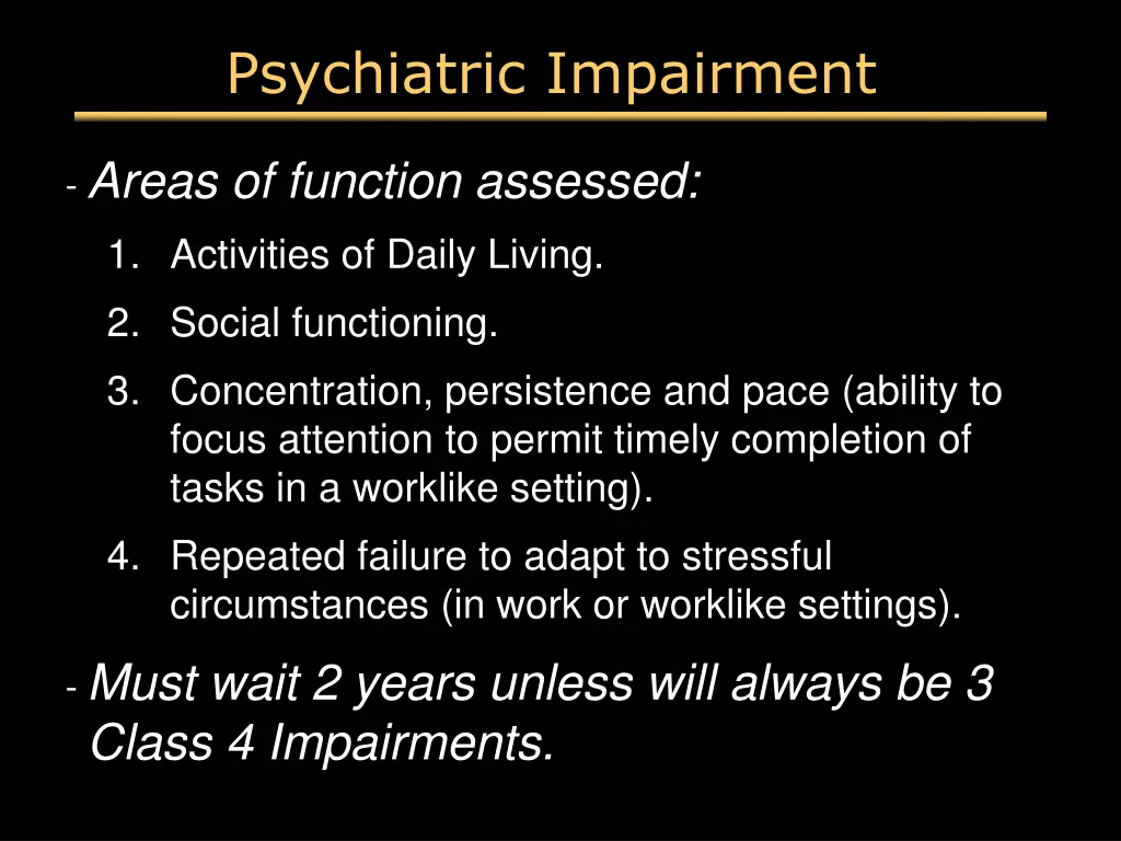 psychiatric impairment 1