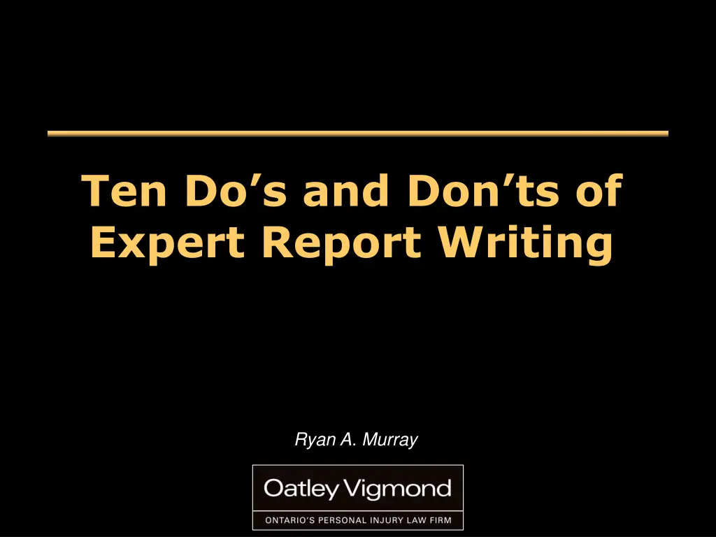 ten do s and don ts of expert report writing