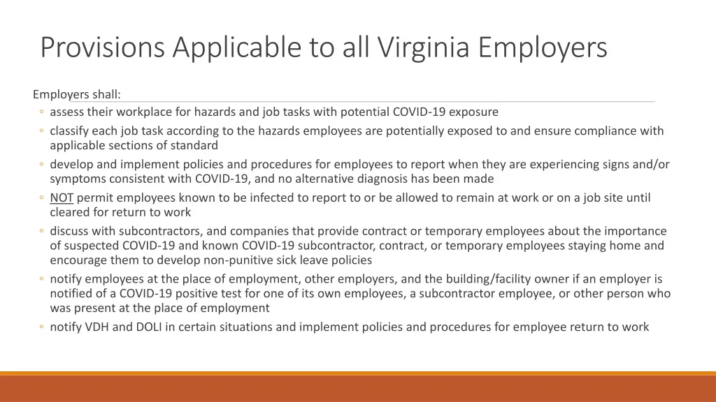 provisions applicable to all virginia employers