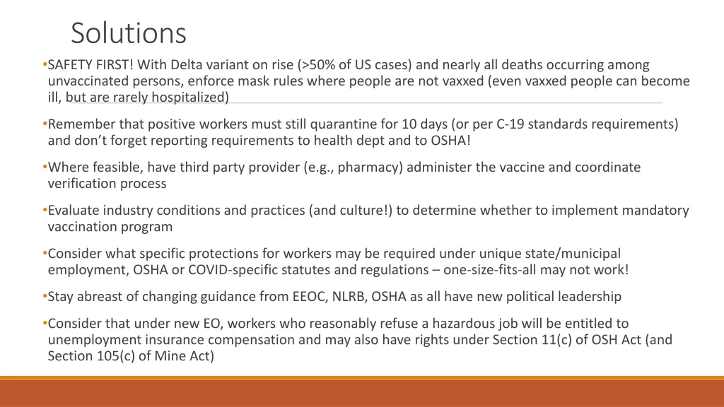 solutions safety first with delta variant on rise