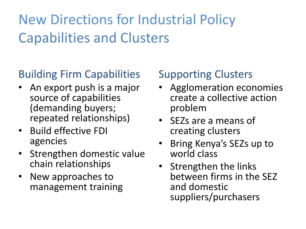 new directions for industrial policy capabilities