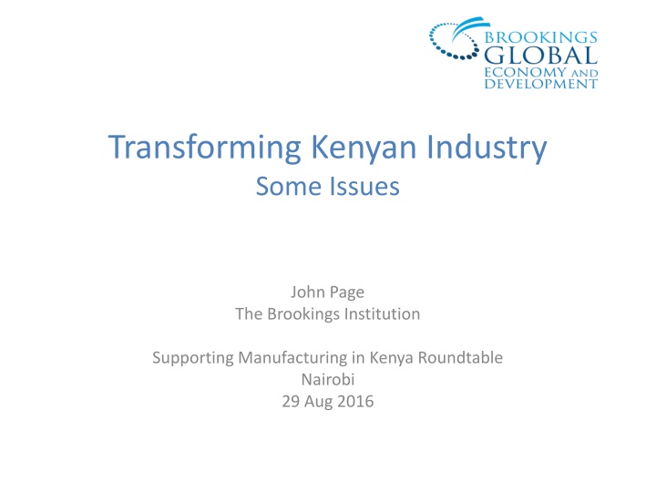 transforming kenyan industry some issues