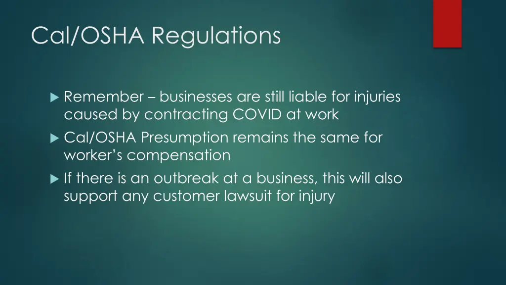 cal osha regulations 6