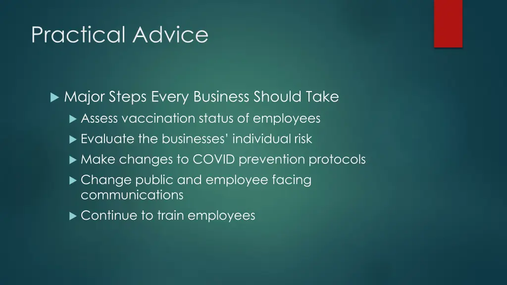 practical advice