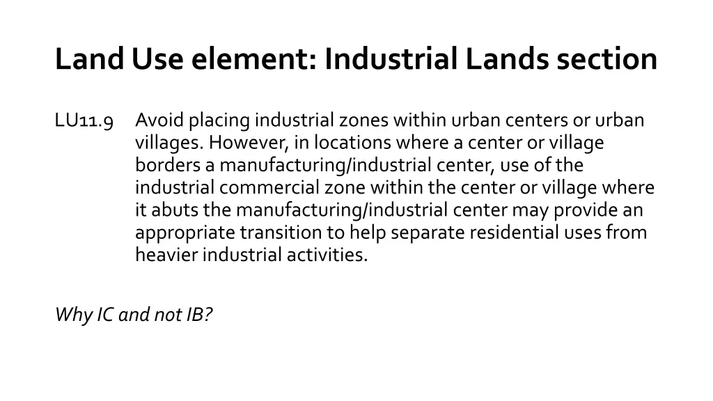 land use element industrial lands section 1