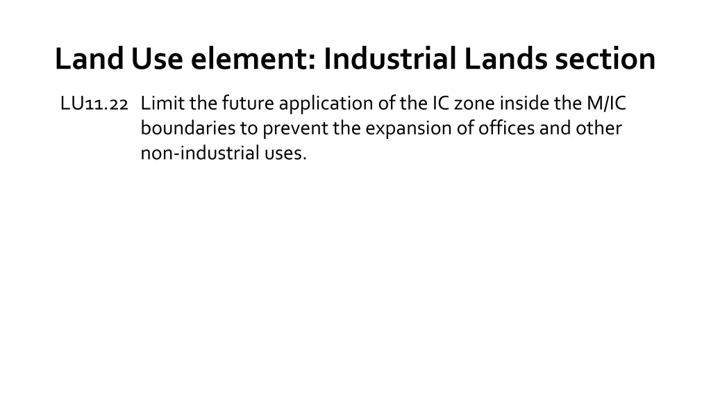 land use element industrial lands section 2