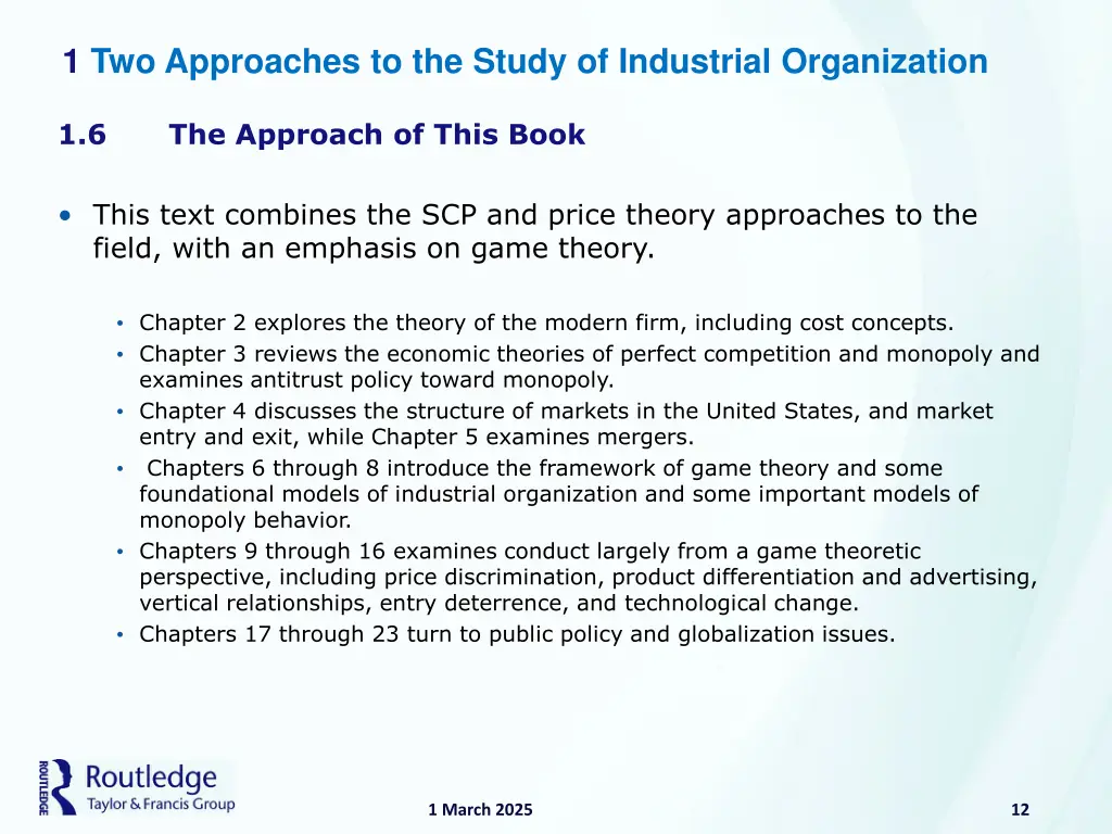 1 two approaches to the study of industrial 10