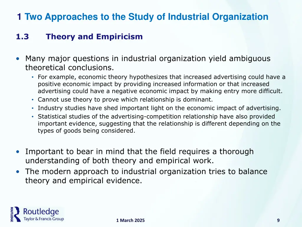 1 two approaches to the study of industrial 7