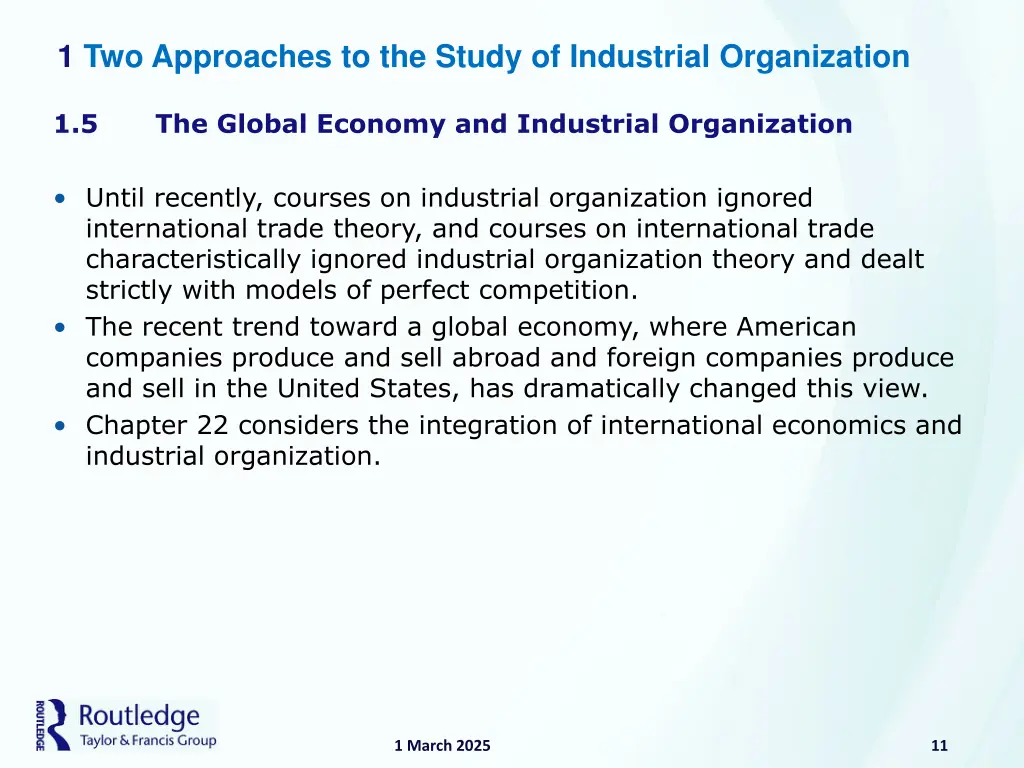 1 two approaches to the study of industrial 9