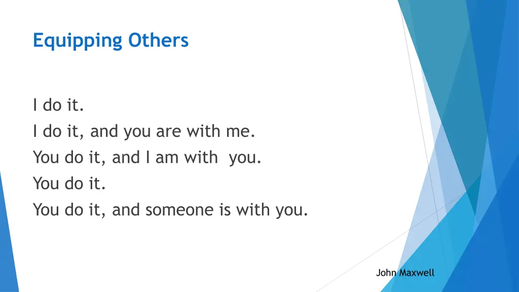 equipping others