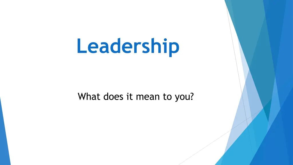 leadership