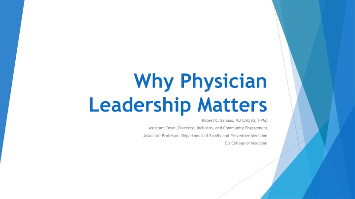 why physician leadership matters