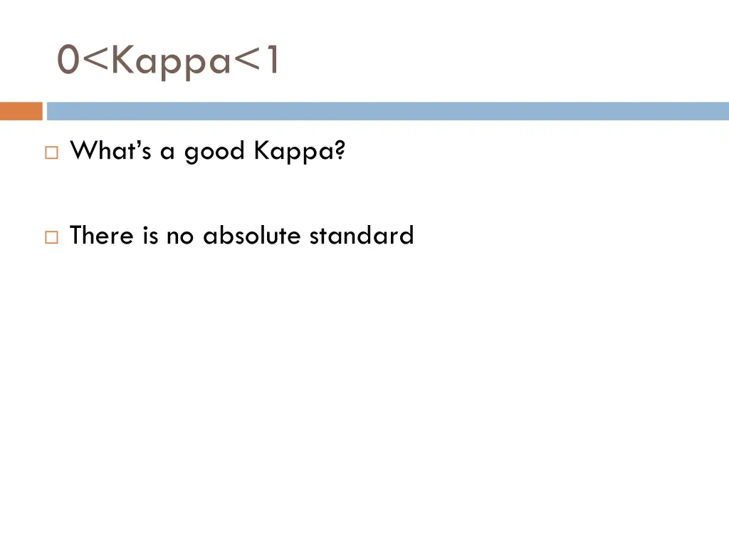 0 kappa 1