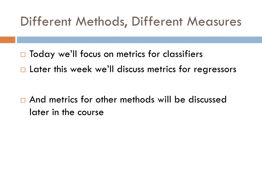 different methods different measures