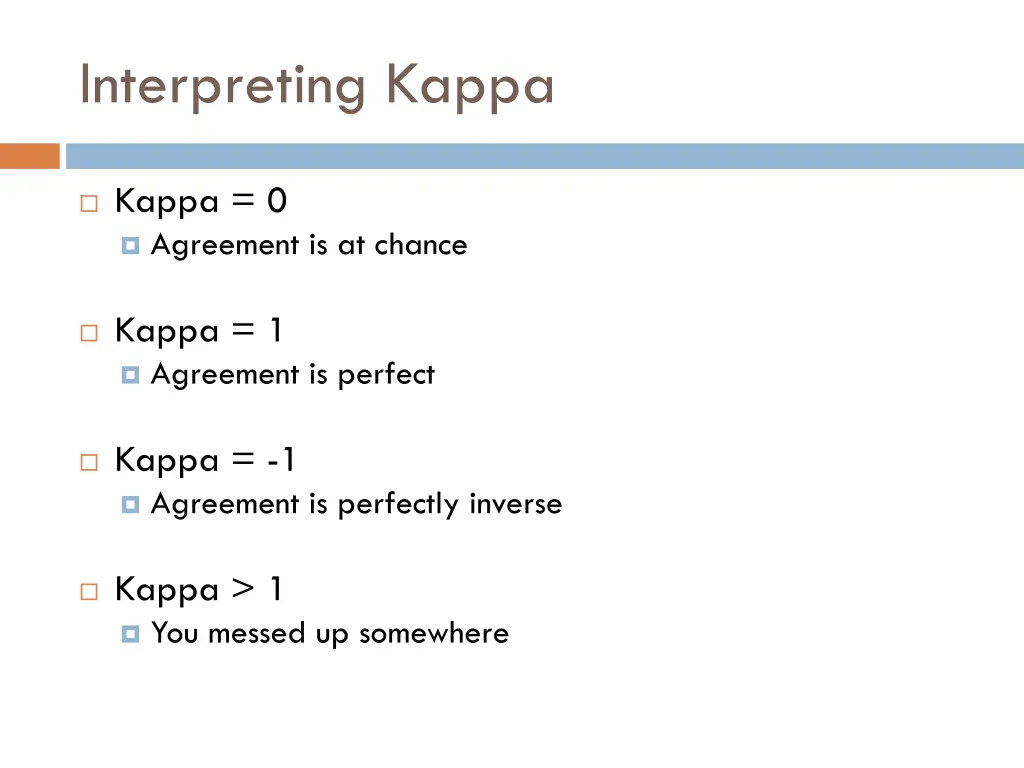 interpreting kappa