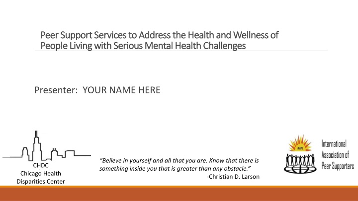 peer support services to address the health