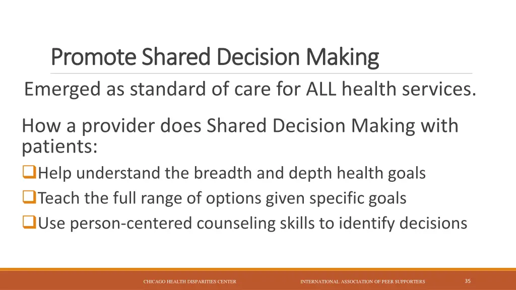 promote shared decision making promote shared 1