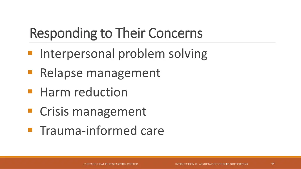 responding to their concerns responding to their