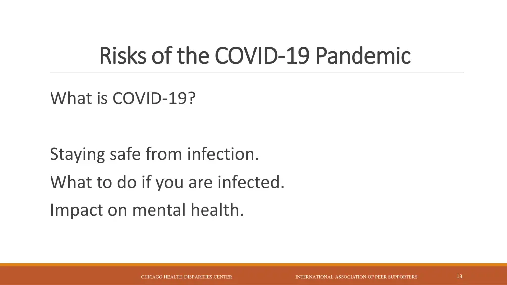risks of the covid risks of the covid 19 pandemic