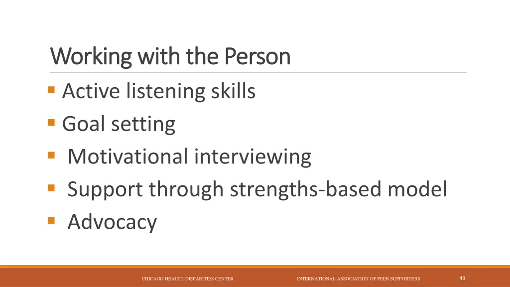 working with the person working with the person