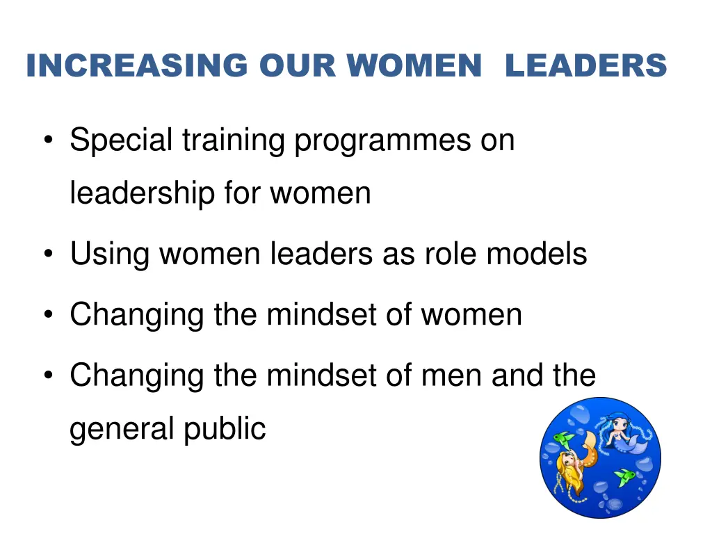 increasing our women leaders