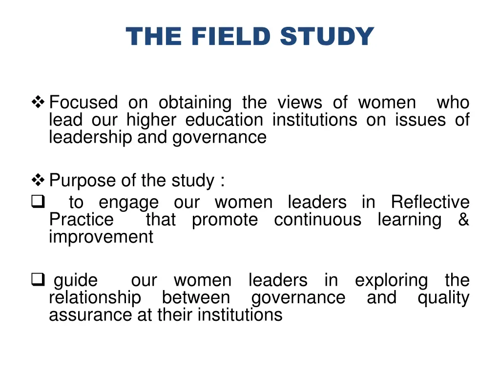the field study
