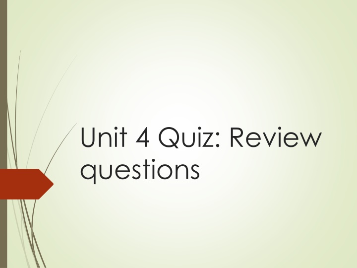 unit 4 quiz review questions