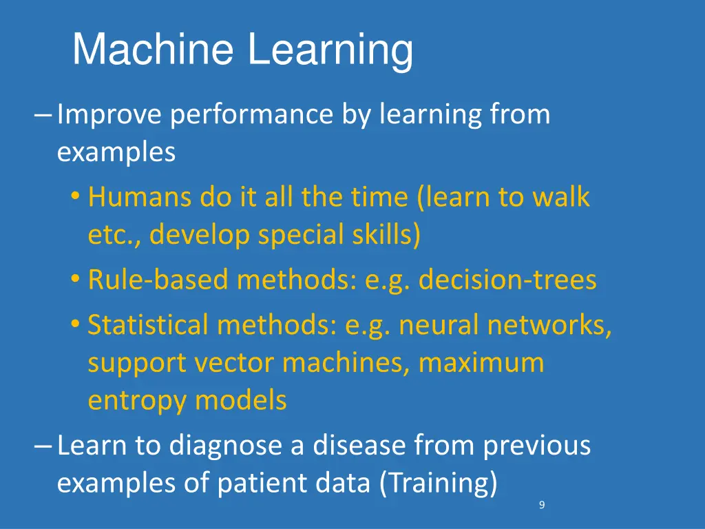 machine learning