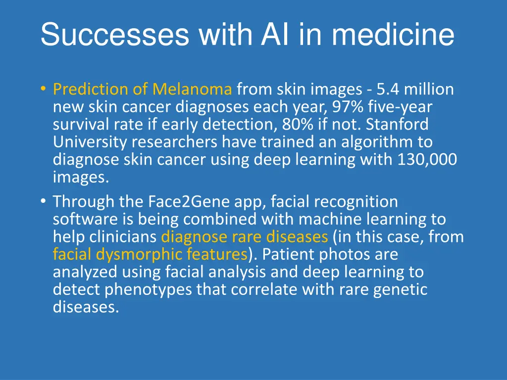 successes with ai in medicine prediction