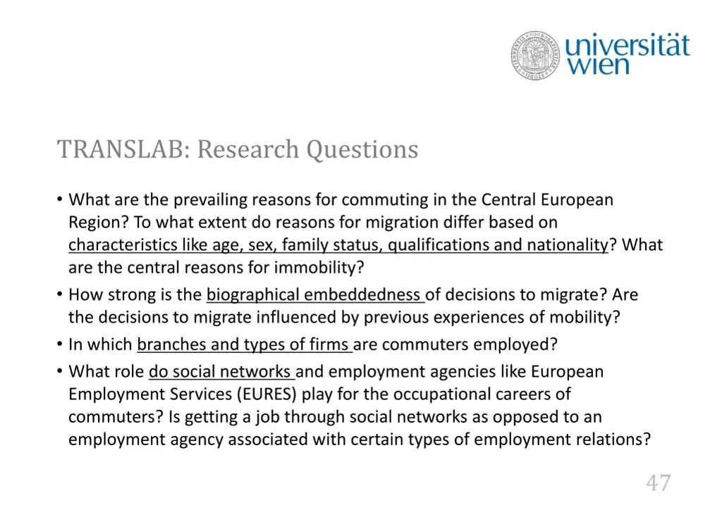 translab research questions