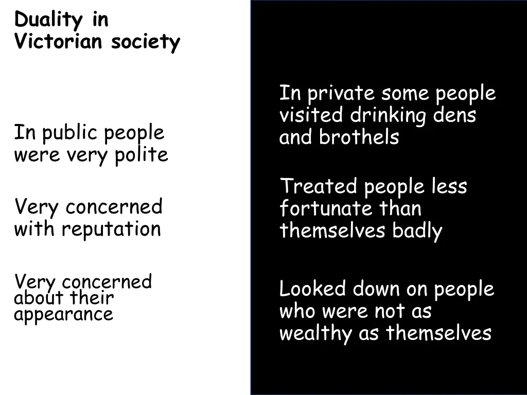 duality in victorian society