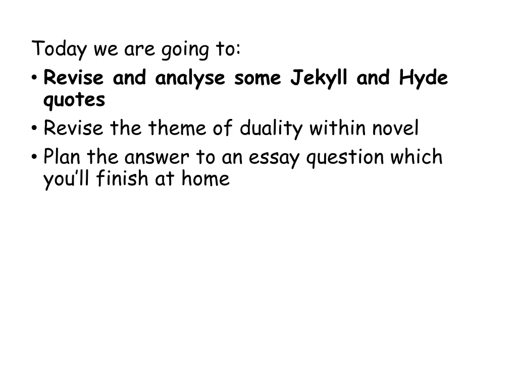 today we are going to revise and analyse some