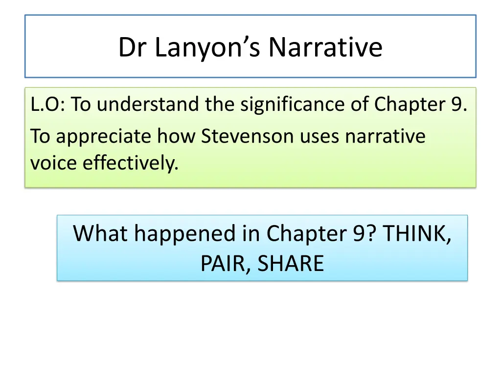 dr lanyon s narrative