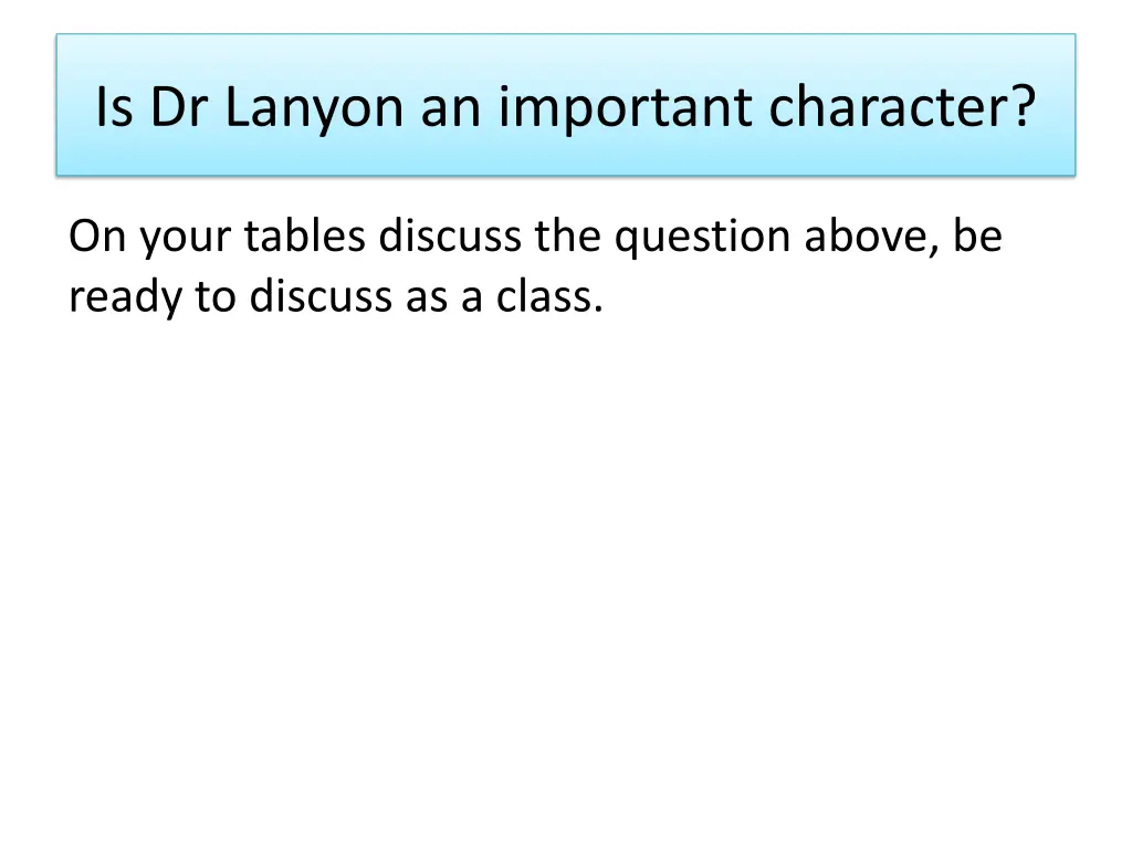 is dr lanyon an important character