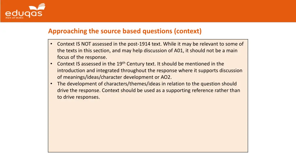 approaching the source based questions context