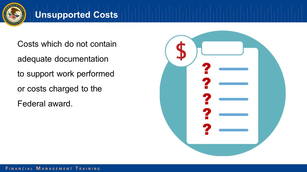 unsupported costs