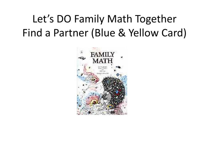 let s do family math together find a partner blue