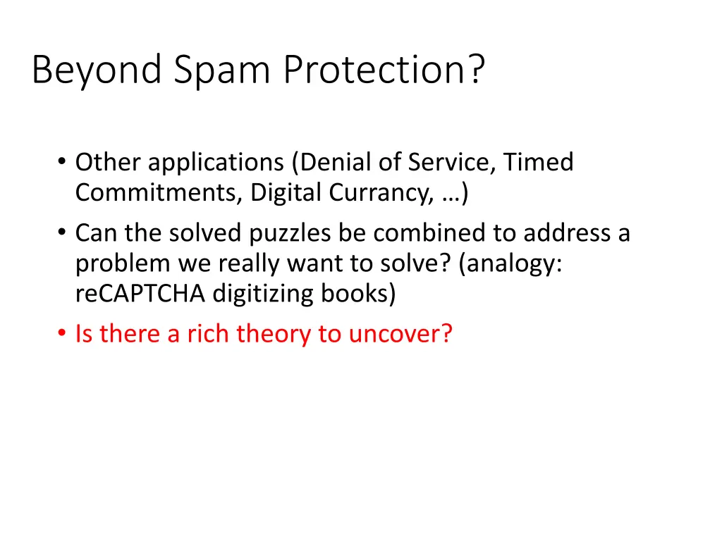 beyond spam protection