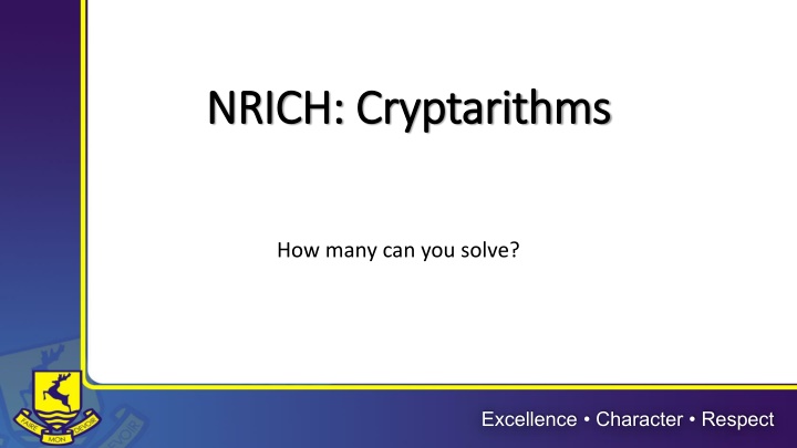 nrich nrich cryptarithms cryptarithms