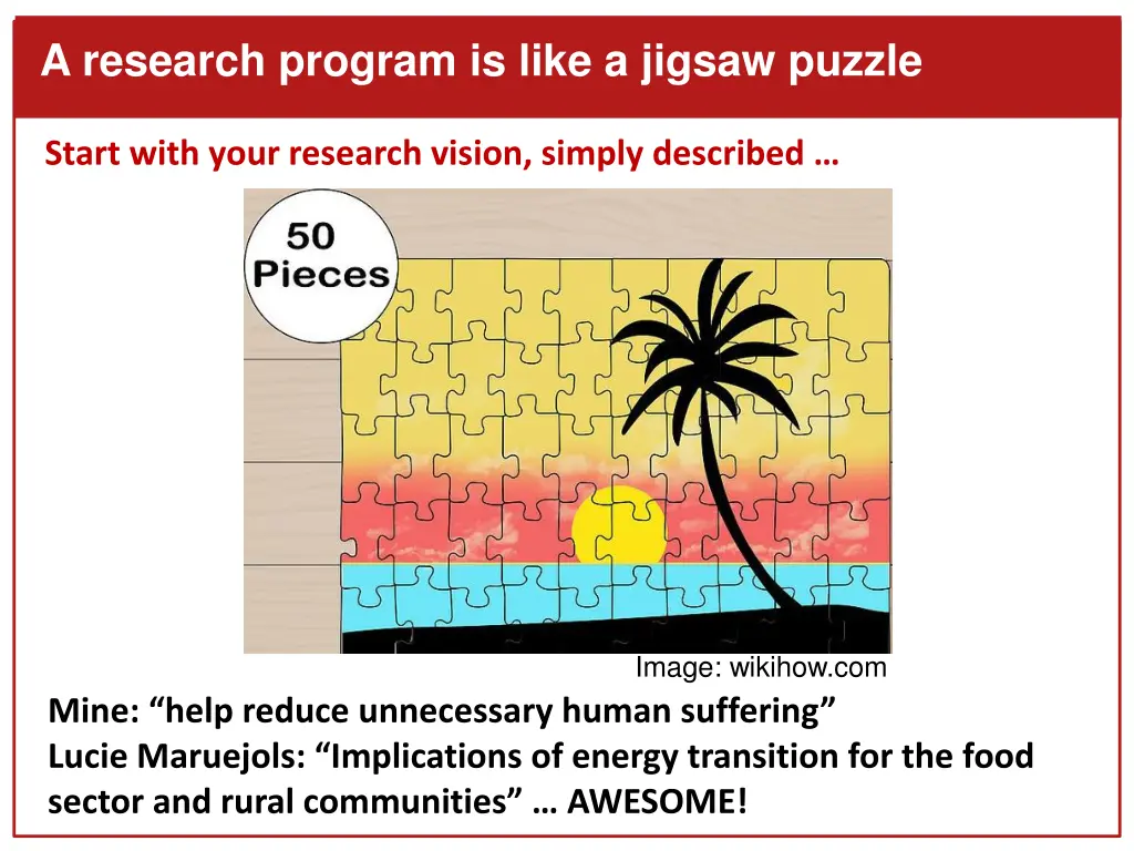 a research program is like a jigsaw puzzle